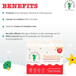 tots & bubbles Patchpal Natural Mosquito Repellent Patches for Babies, 12-Hour Protection image 4