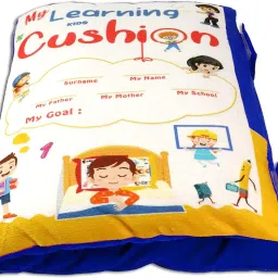 Learning Pillow-52 Microfibre Alphanumeric, Fruits Cushion Pack of 1-image-62