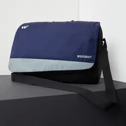 Wildcraft Unisex Navy Blue & Black Messenger 2 Colourblocked Messenger Bag-image-29
