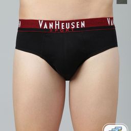 Van Heusen Men Pack of 2 Solid Plush Back Elastic Waistband Ultra Soft Briefs 70001-16