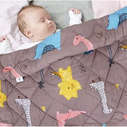 BED-SHEET.COM Brown & Blue Cartoon Characters Microfiber Mild Winter 300 GSM Single Bed Comforter-image-7