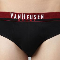 van heusen innerwear Van Heusen Men Pack of 2 Solid Plush Back Elastic Waistband Ultra Soft Briefs 70001 image 3