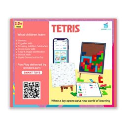 wonderLearn  Kids Pink & White Tetris Math Puzzle Board Game Learning and Development Toys-14