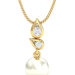 KUBERBOX 18K Gold Pendant Diamond- 0.59 gm-35