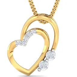 KUBERBOX Chagit 18 KT Gold Pendant Diamond-0.78 gm-image-13