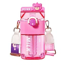 YK Kids Pink Cute Square Water Bottle With Infuser & Crossbody Strap 950ml-image-59