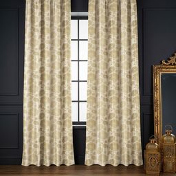 URBAN SPACE Beige & Gold-Toned Set of 2 Floral Black Out Window Curtain-image-26