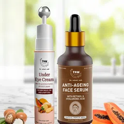 TNW The Natural Wash Combo of 2 Anti Ageing Serum 30 ml & Under Eye Cream 15 ml-25