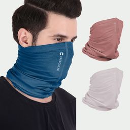 FREECULTR Unisex Set Of 3 Bamboo Anti Microbial Bandana Headband Cloth Face Mask-4