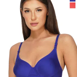 INGRID WomenCombo Lightly Padded Cotton Everyday Non Wired Tshirt Bra-image-67