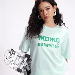 Kook N Keech Disney Typography Printed Pure Cotton Oversized T-shirt-picture-41