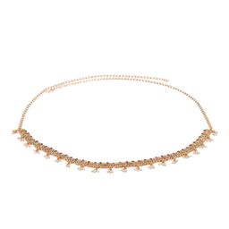 Peora Gold Plated Kundan Studded Waist Chain Saree Accessories-image-93