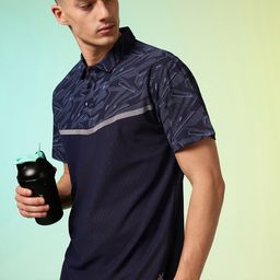 HRX by Hrithik Roshan Brand Logo Printed Polo Collar T-shirt-picture-34