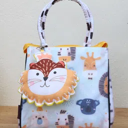 ROSADA Blue Lion Printed Lightweight Waterproof Tote Bag Kids-24