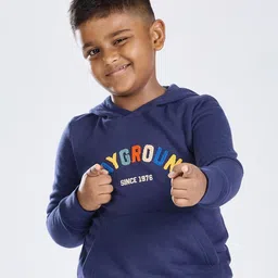 Domyos By Decathlon Boys Typography Printed Embroidered Hooded Neck Sweatshirts-image-72