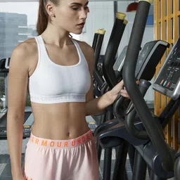 UNDER ARMOUR White Workout Bra - Medium Coverage Lightly Padded-45
