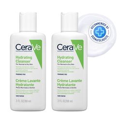 CeraVe Set of 2 Hydrating Cleanser For Dry Skin with Ceramides & Hyaluronic Acid-88ml each-18