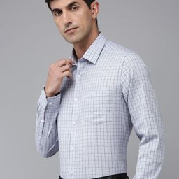 Arrow Pure Cotton Manhattan Slim Fit Grid Tattersall Checked Formal Shirt-picture-41