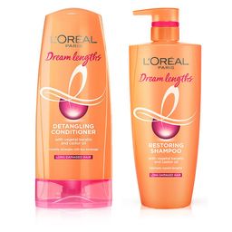LOreal Paris Dream Length Restoring Shampoo 1L & Detangling Conditioner 180ml-18