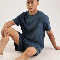 Calvin Klein Jeans Men Self Design Round Neck Cotton Relaxed Fit T-shirt-image-75
