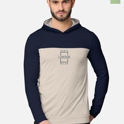 BULLMER Men Pack Of 2 Navy Blue & Green Printed Cotton Hooded Sweatshirt-image-74