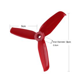 Pro-Range Propellers 4052(4X5.2) Tri Blade Flash 2CW+2CCW 2 Pair-Ferrari Red image 2