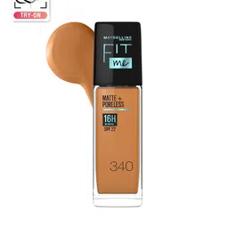 Maybelline New York Fit Me Matte+Poreless SPF 22 Liquid Foundation - 340 Cappuccino 30ml-25