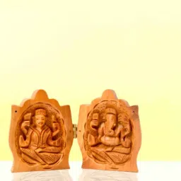 seetara Wooden Laxmi Ganesh Hand Showpiece-picture-17