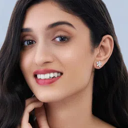 Kushal's Fashion Jewellery Rose Gold-Plated Contemporary Studs Earrings-42
