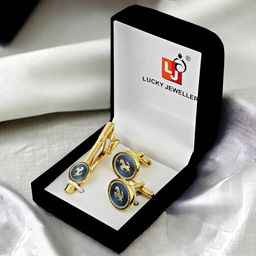 LUCKY JEWELLERY 2-Pcs Gold-Plated Accessory Gift Set-68