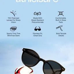 Vincent Chase Unisex Rectangle Sunglasses with Polarised and UV Protected Lens 229563 image 3