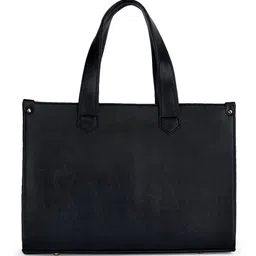 ALL ABOUT HER Checked PU Structured Tote Bag with Quilted image 4