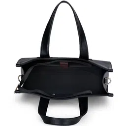ALL ABOUT HER Checked PU Structured Tote Bag with Quilted image 5