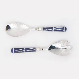 qura Set of 2 Pottery Ceramic Salad Servers image 2