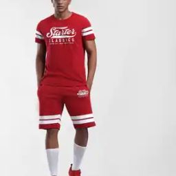 Striped Slim Fit Knit Shorts-image-52
