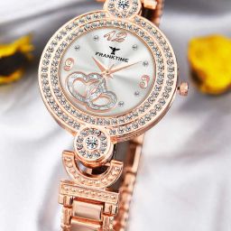 frank time Analogue Watch with Deployant Clasp image 5
