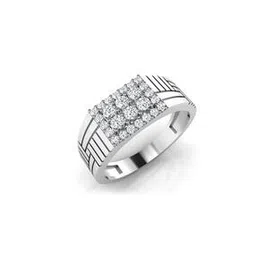 White Gold Diamond Mens Ring-image-66