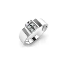 Lavender Gold Diamond Mens Ring-image-19