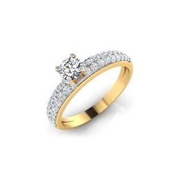 18 KT Yellow Gold Solitaire Ring-image-44