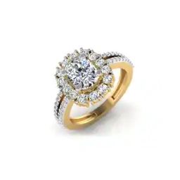 18 KT Yellow Gold Solitaire Ring-image-107