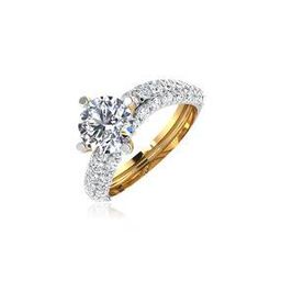 Dual-Toned Autumn Solitaire Ring-image-15