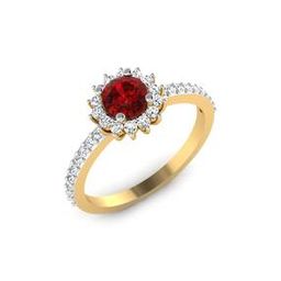 Yellow Gold Fiorella Solitaire Ring-image-58