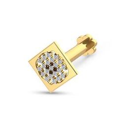 Yellow Gold Diamond-Studded Nosepin-picture-23
