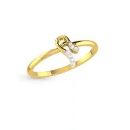 Yellow Gold Diamond-Studded Ring-image-60