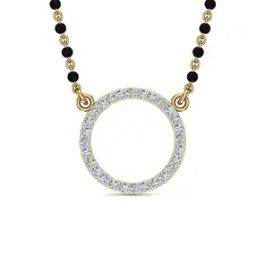 Yellow Gold Diamond-Studded Mangalsutra-image-51