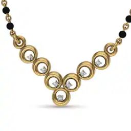 Yellow Gold Diamond Mangalsutra-45