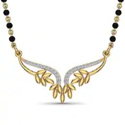 Women Yellow Gold Diamond-Studded Mangalsutra-25
