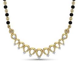 Women Yellow Gold Diamond-Studded Mangalsutra-picture-13