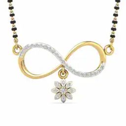 Women Yellow Gold Diamond-Studded Mangalsutra-image-7