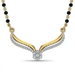 Women Yellow Gold Diamond-Studded Mangalsutra-picture-30
